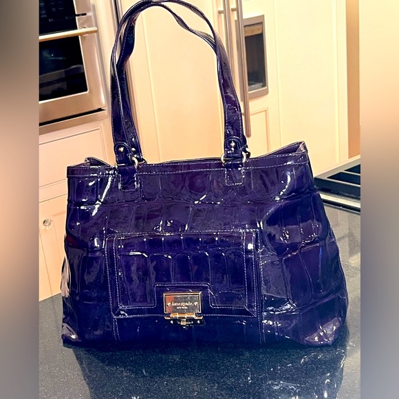 Kate Spade Crocodile Embossed Leather Tote Bag - Picture 1 of 5